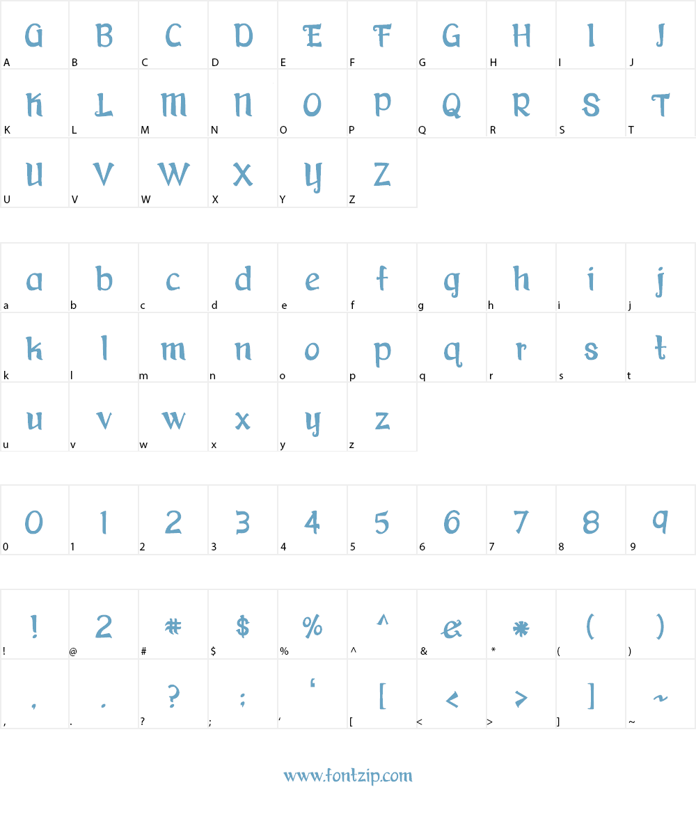 Faerytale Woods Font Character